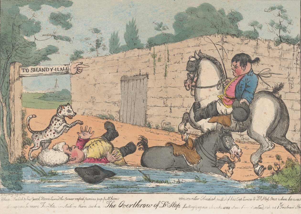 The Overthrow of Dr. Slop Tristram Shandy by Unbekannt