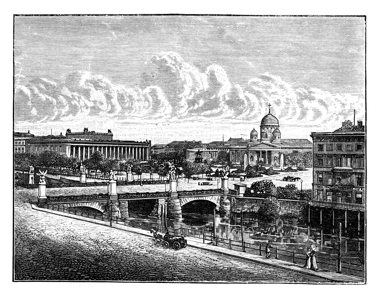 The Palace Bridge and Pleasure Garden, Berlin, Germany by Unbekannt
