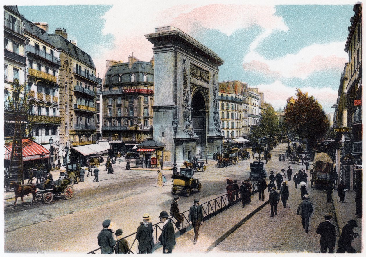The Porte Saint Denis, Paris by Unbekannt