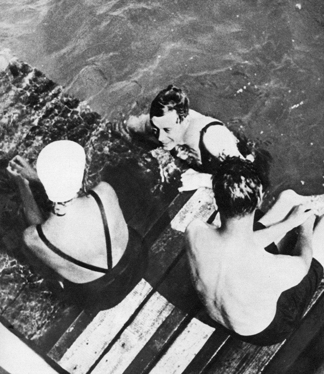 The Prince of Wales with Friends on a Raft, the Riviera by Unbekannt