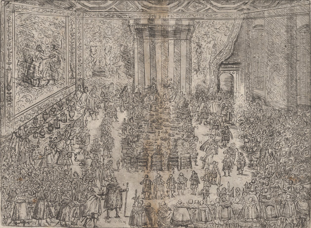 The Princely Meal, from a Series Depicting the Wedding of Wolfgang Wilhelm, 1614 by Unbekannt