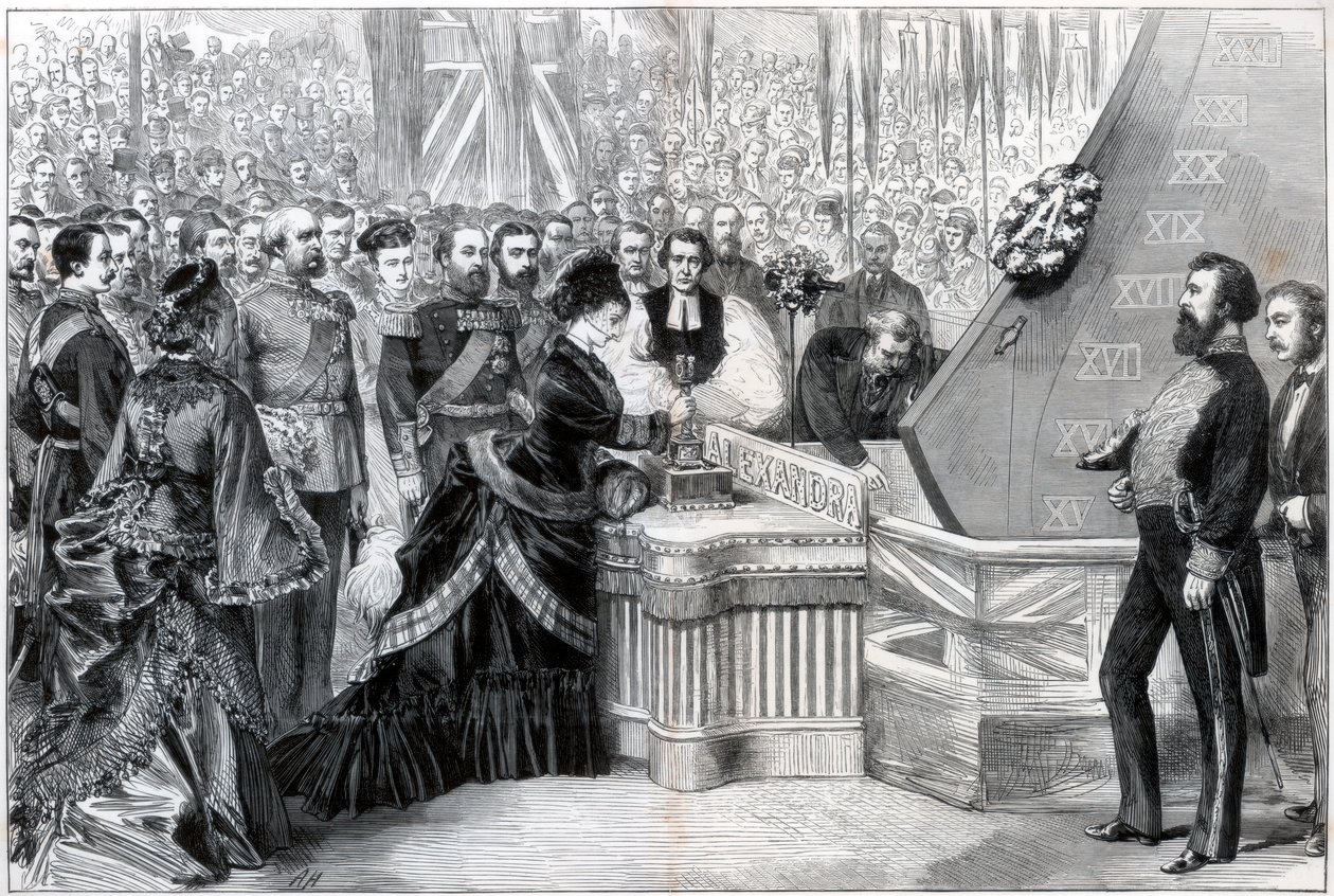 The Princess of Wales Launching the New Ironclad Ship Alexandra by Unbekannt