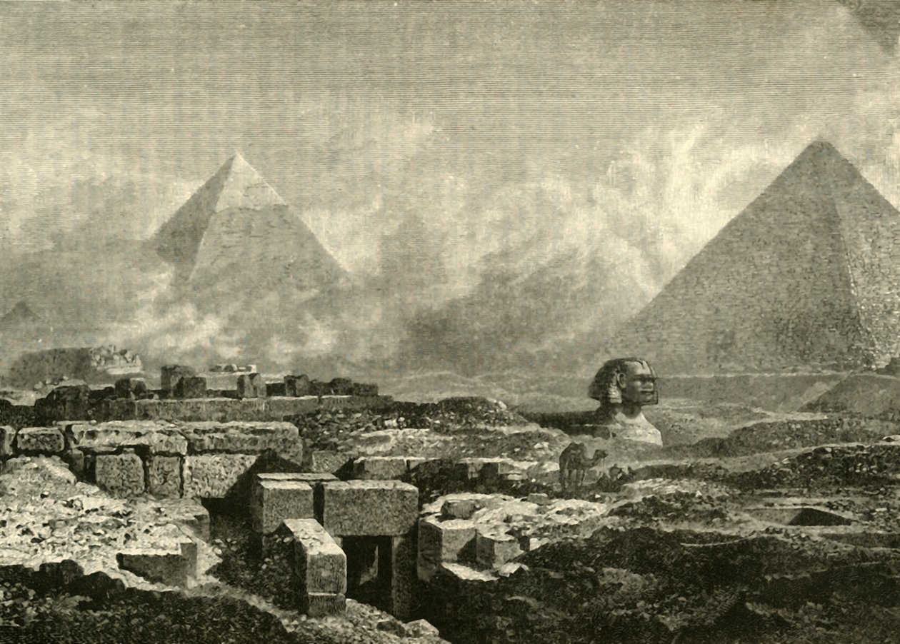 The Pyramids and Sphinx, 1890 by Unbekannt