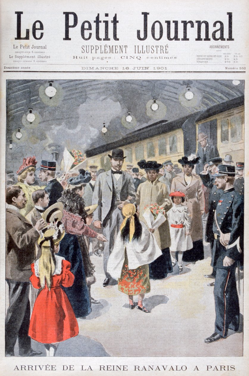 The Queen of Madagascar Ranavalo arrives in Paris, 1901 by Unbekannt