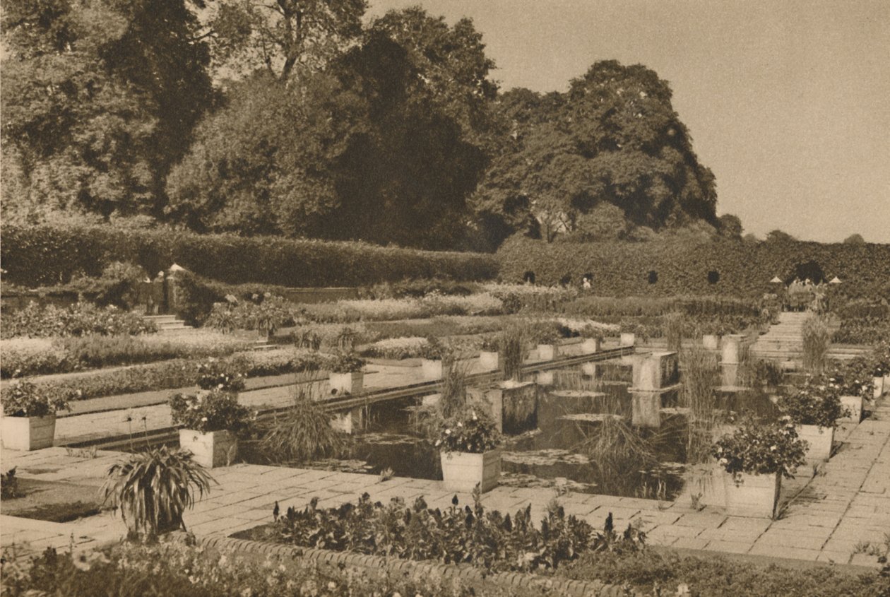 The Quiet of the Dutch Garden at Kensington Palace Guarded By Locked Gates by Unbekannt