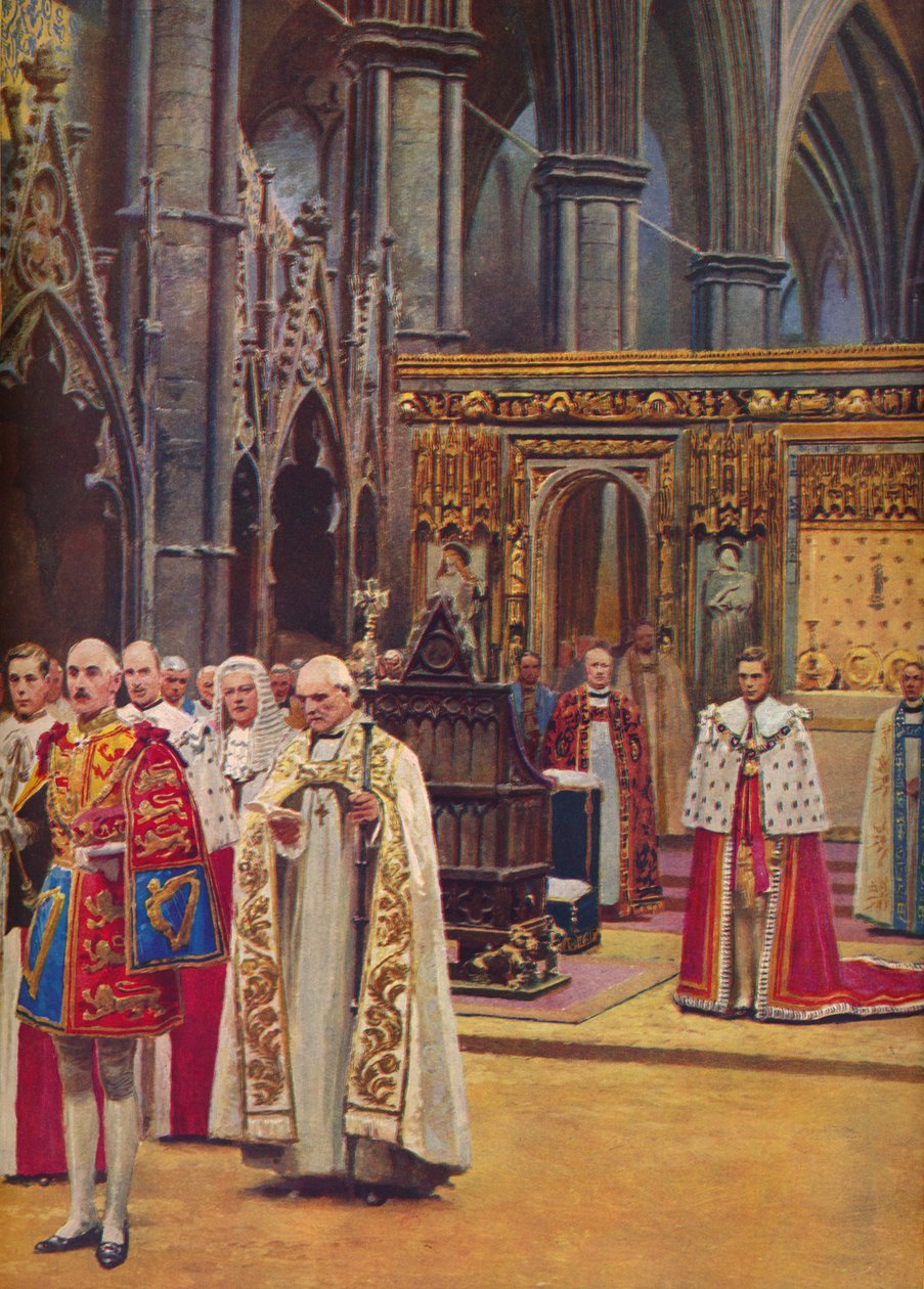 The Recognition: The King Stands Before the Assembly, presented by the Archbishop, 1937 by Unbekannt