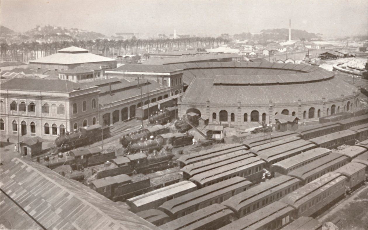The Rio de Janeiro Terminus of the Central Railway of Brazil by Unbekannt