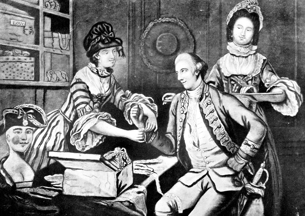 The Rival Milliners, 1770 by Unbekannt