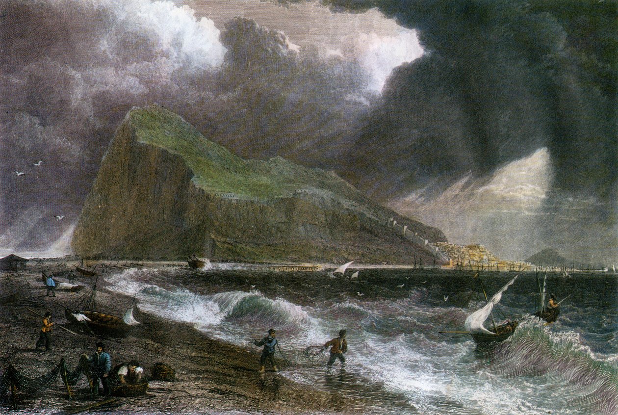 The Rock of Gibraltar, as Seen from the Bay Side, 20th Century by Unbekannt