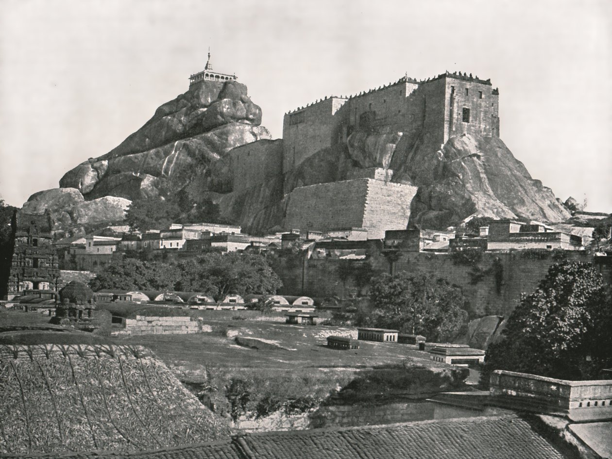 The Rock seen from the north, Trichinopoly, India, 1895 by Unbekannt