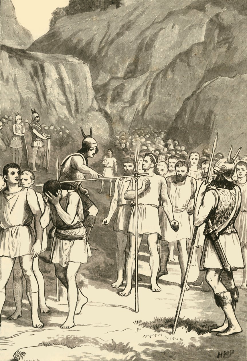 The Romans Passing Under the Yoke at the Caudine Forks by Unbekannt