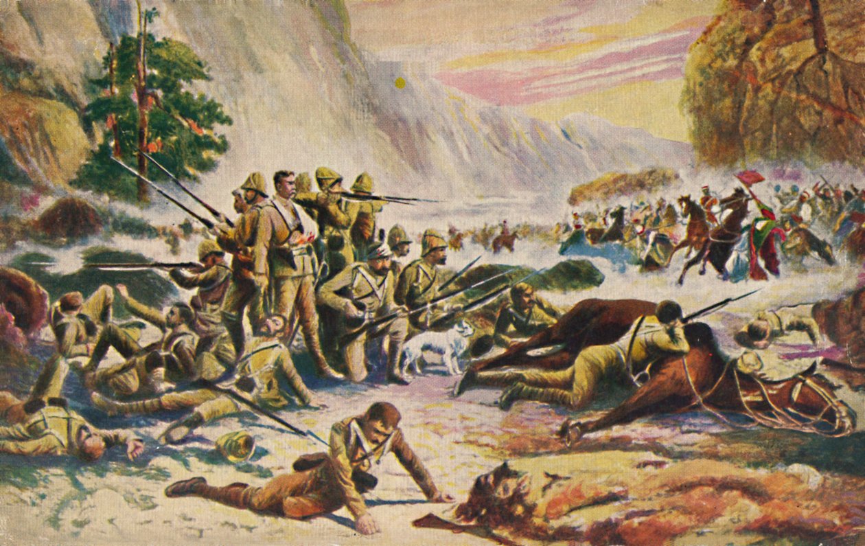 The Royal Berkshire Regiment. The Heroic Stand at Maiwand, 1880 by Unbekannt