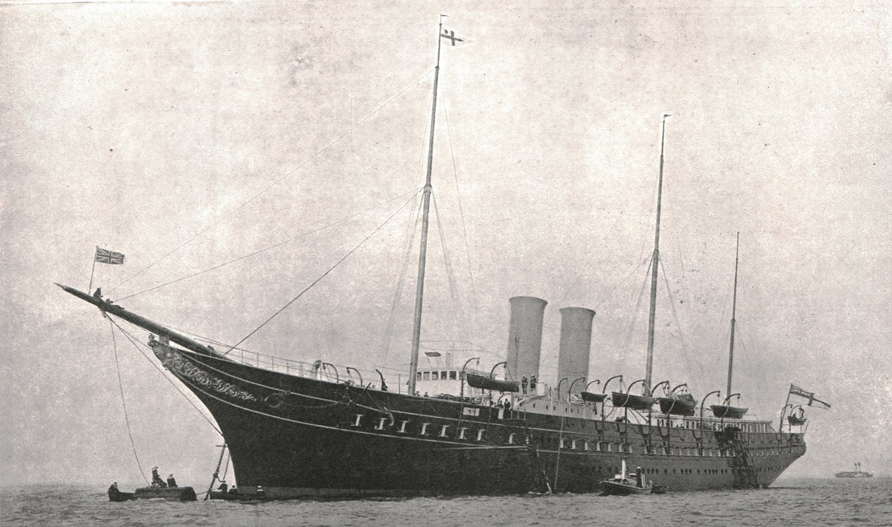 The Royal Yacht leaving Cowes, Isle of Wight, 6 August 1902 by Unbekannt