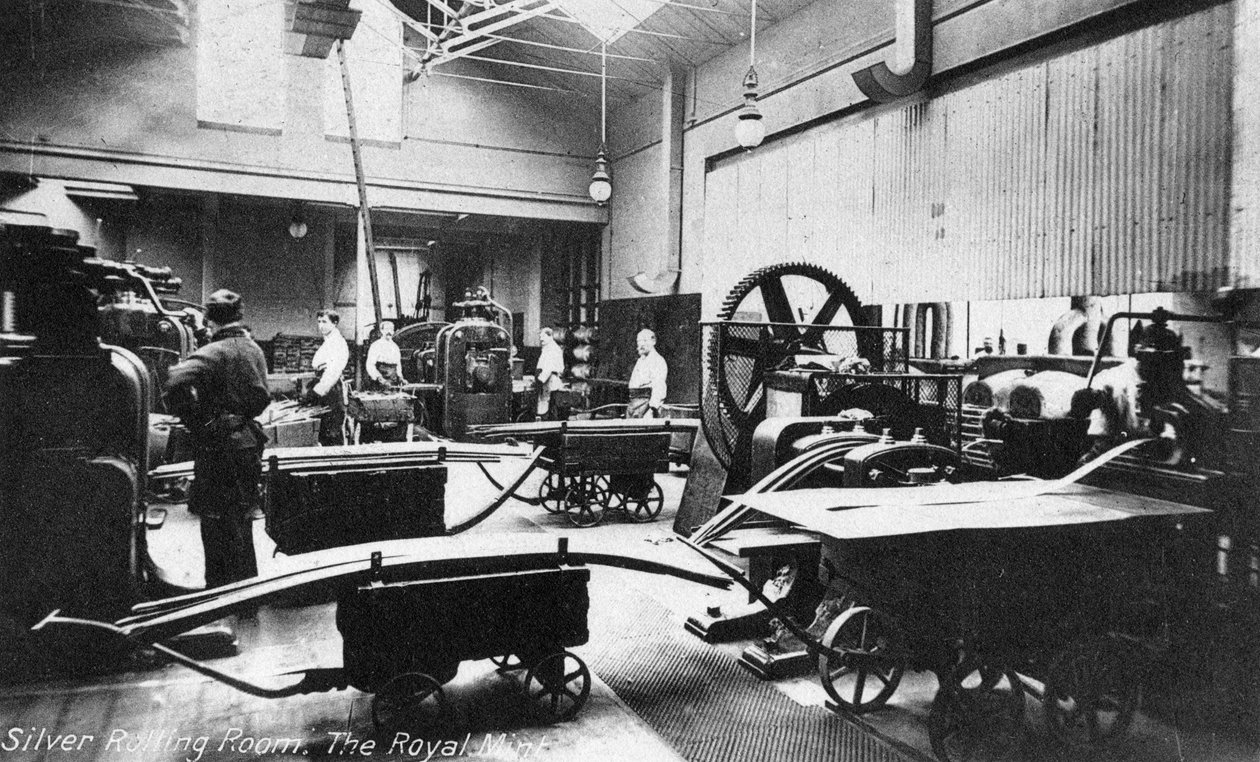 The Silver Rolling Room, the Royal Mint, Tower Hill, London, early 20th century by Unbekannt
