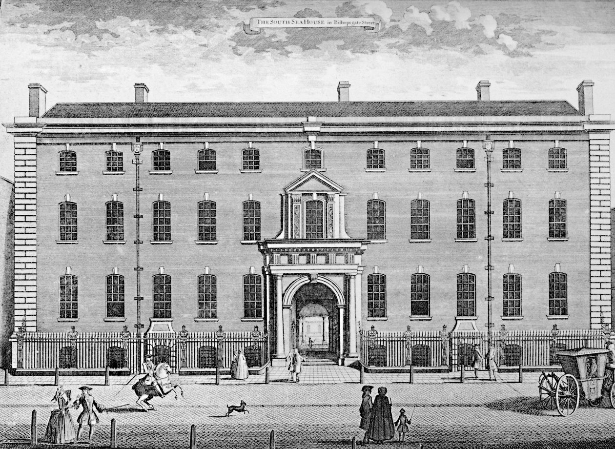 The South Sea House in 1754 by Unbekannt