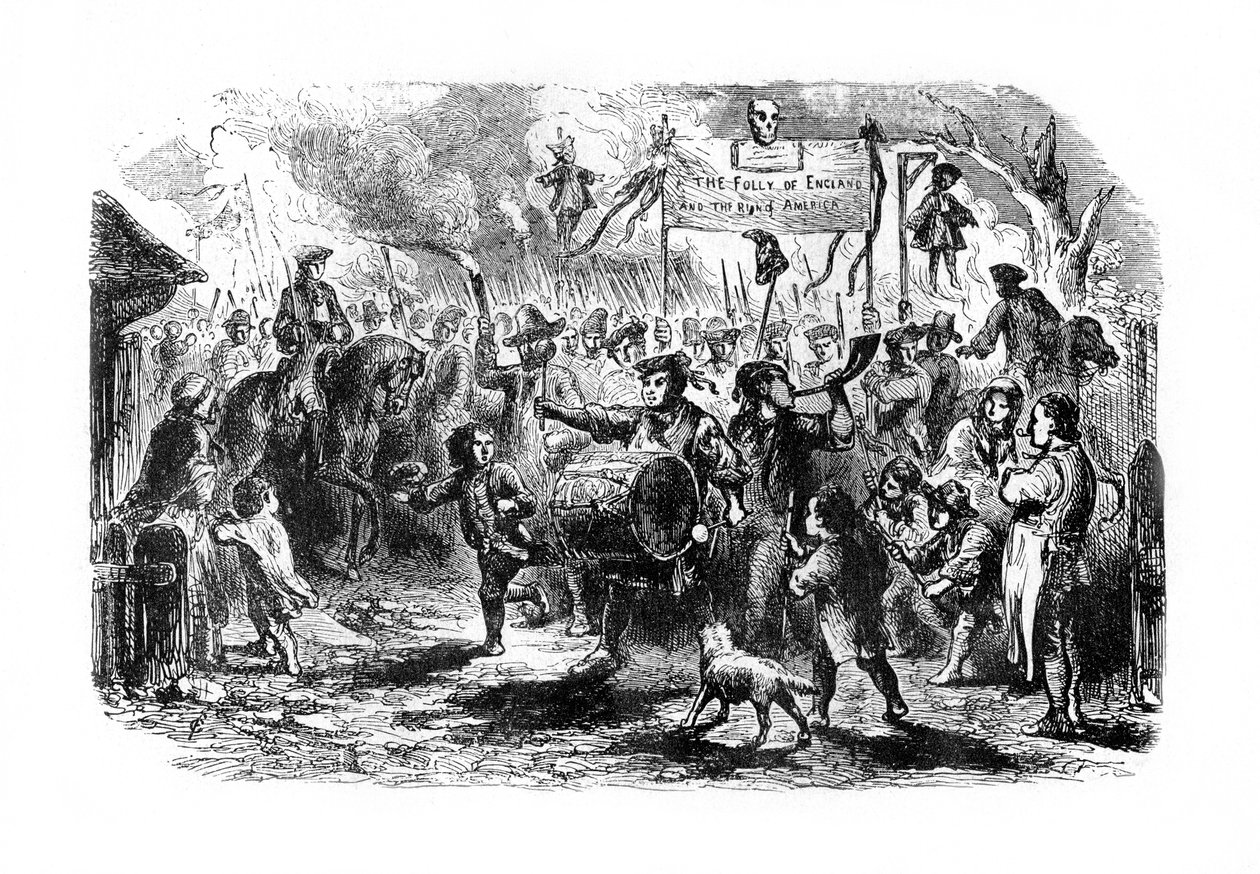 The Stamp Riots of New York, c1765, 1872 by Unbekannt