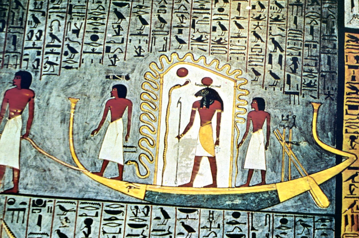 The Sun God Ra, Boat Scene by Unbekannt
