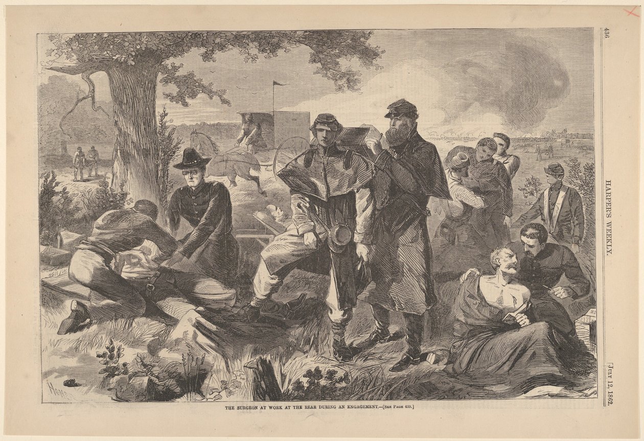 The Surgeon at Work at the Rear During an Engagement Harper's Weekly ...