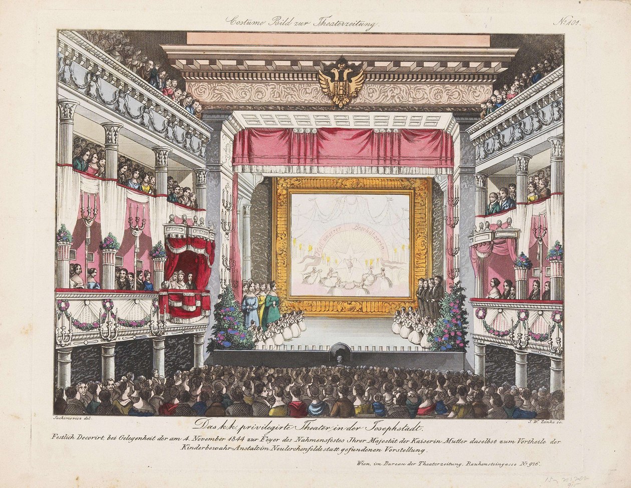 The Theater in der Josefstadt by Unbekannt
