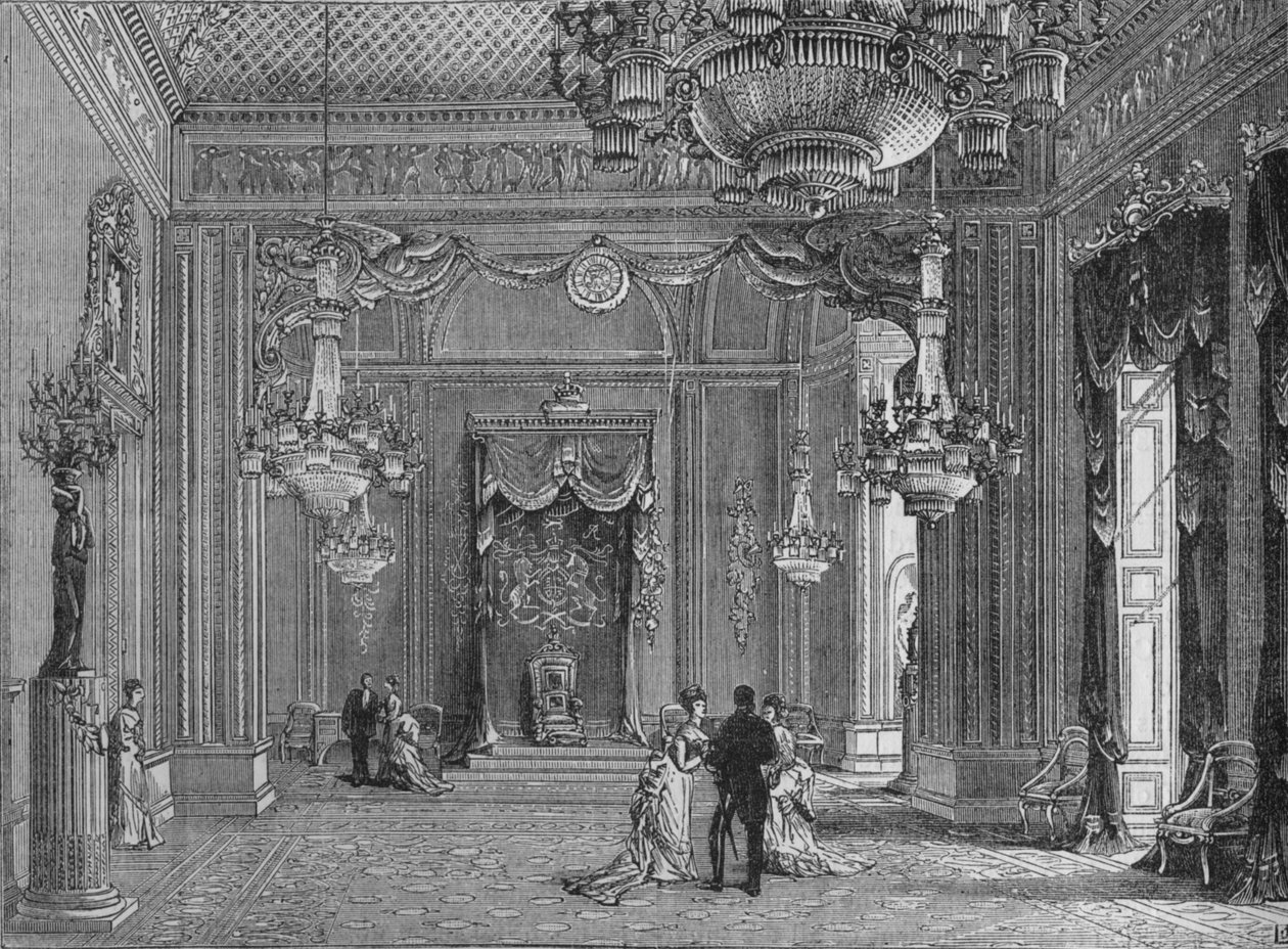The Throne Room, Buckingham Palace, Westminster, London, c1875-1878 by Unbekannt
