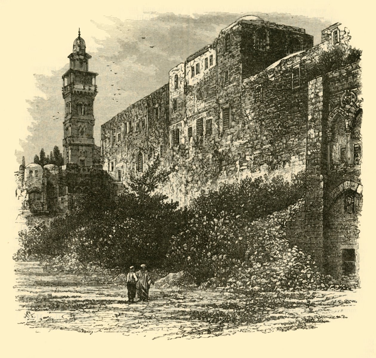 The Tower of Antonia, Jerusalem, 1890 by Unbekannt