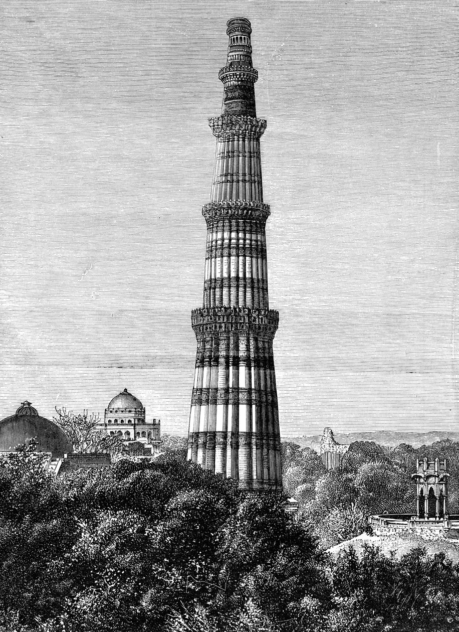 The Tower of Kutar, Delhi, India by Unbekannt