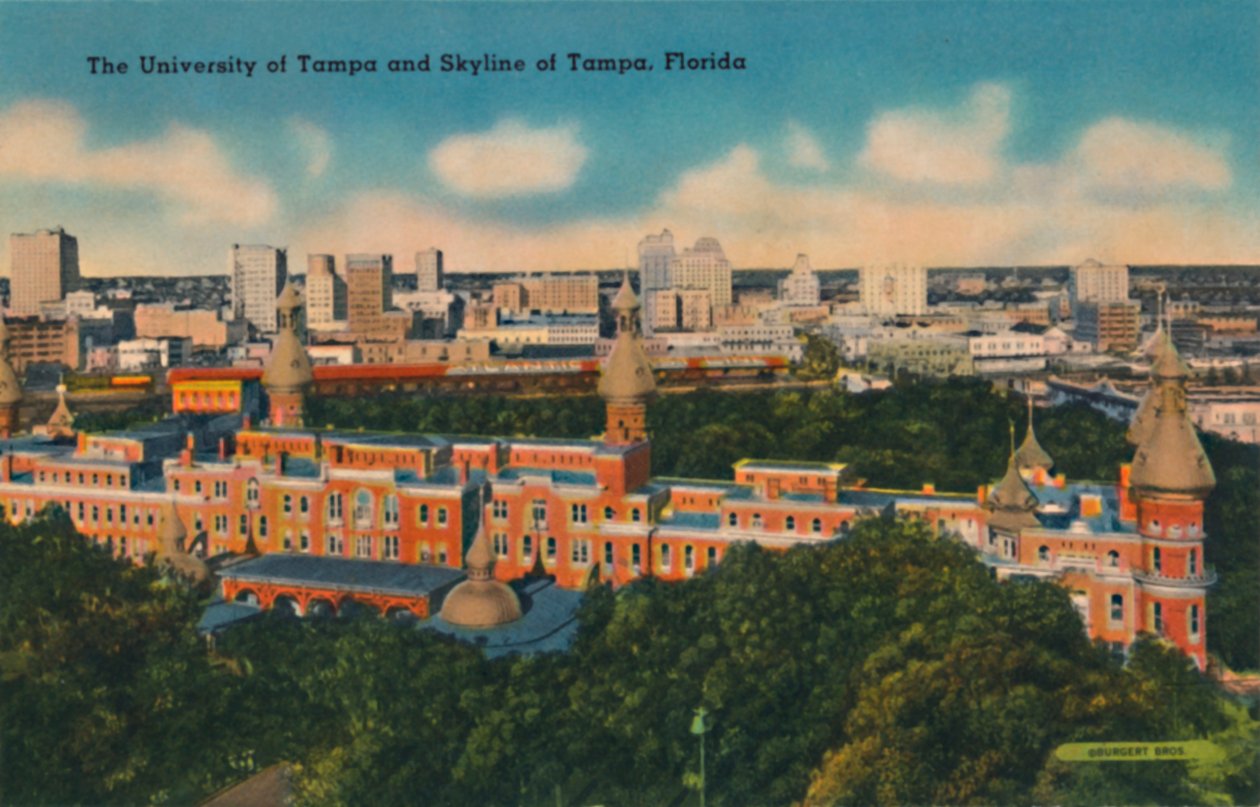 The University of Tampa and Skyline of Tampa, Florida by Unbekannt