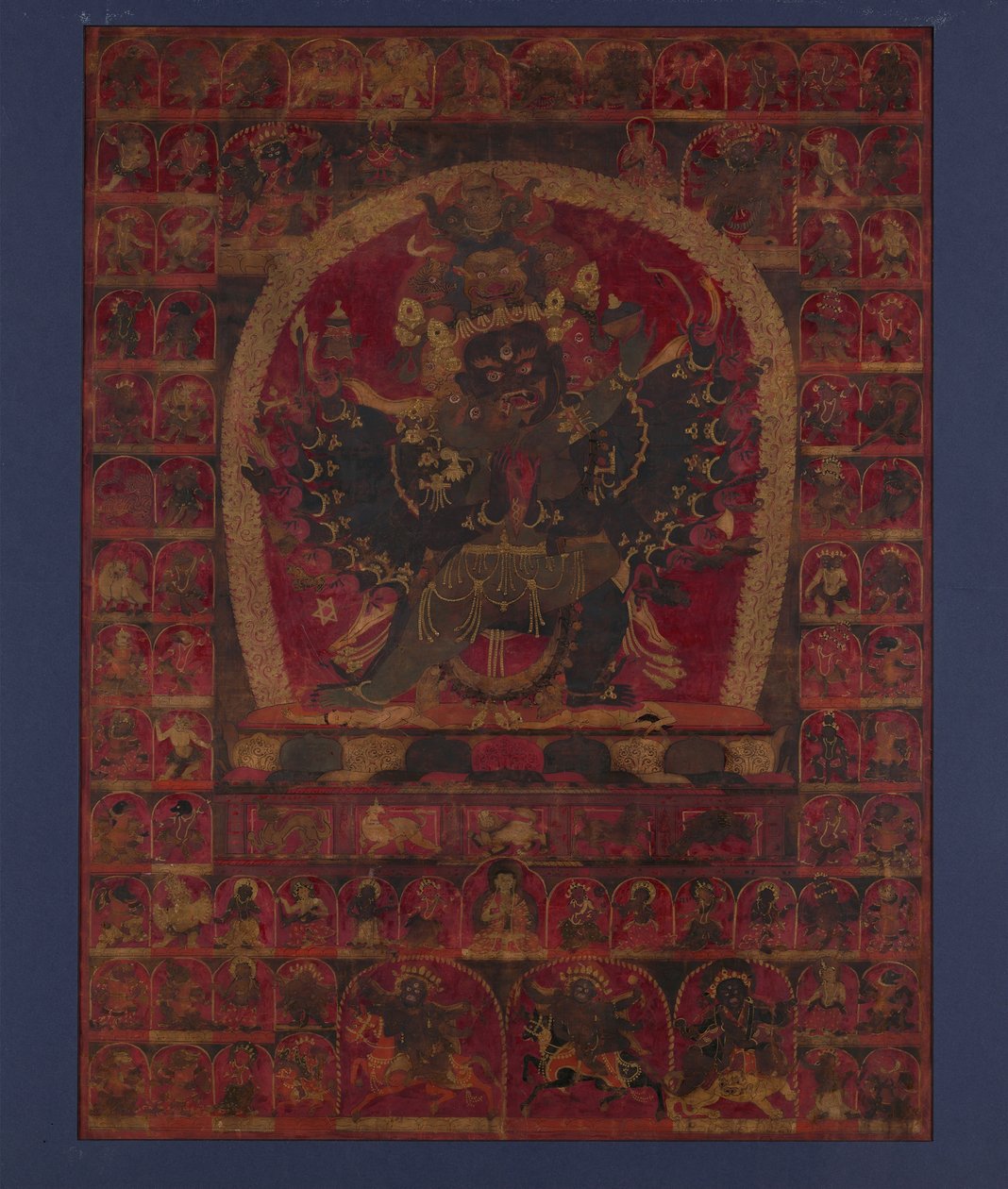 The Wrathful Bon Deity Walse Ngampa, One of the Five Fortress Meditational Deities, early 15th century by Unbekannt