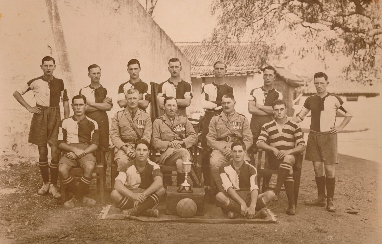 The Young Soldiers Football Team of the First Battalion, The Queens Own Royal West Kent Regiment by Unbekannt