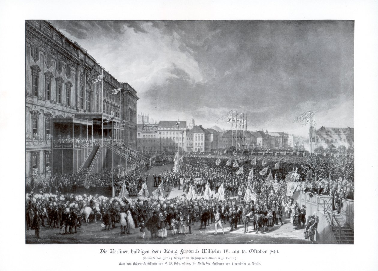The Accession to the Throne of Frederick William IV of Prussia, 15 October 1840 by Unbekannt
