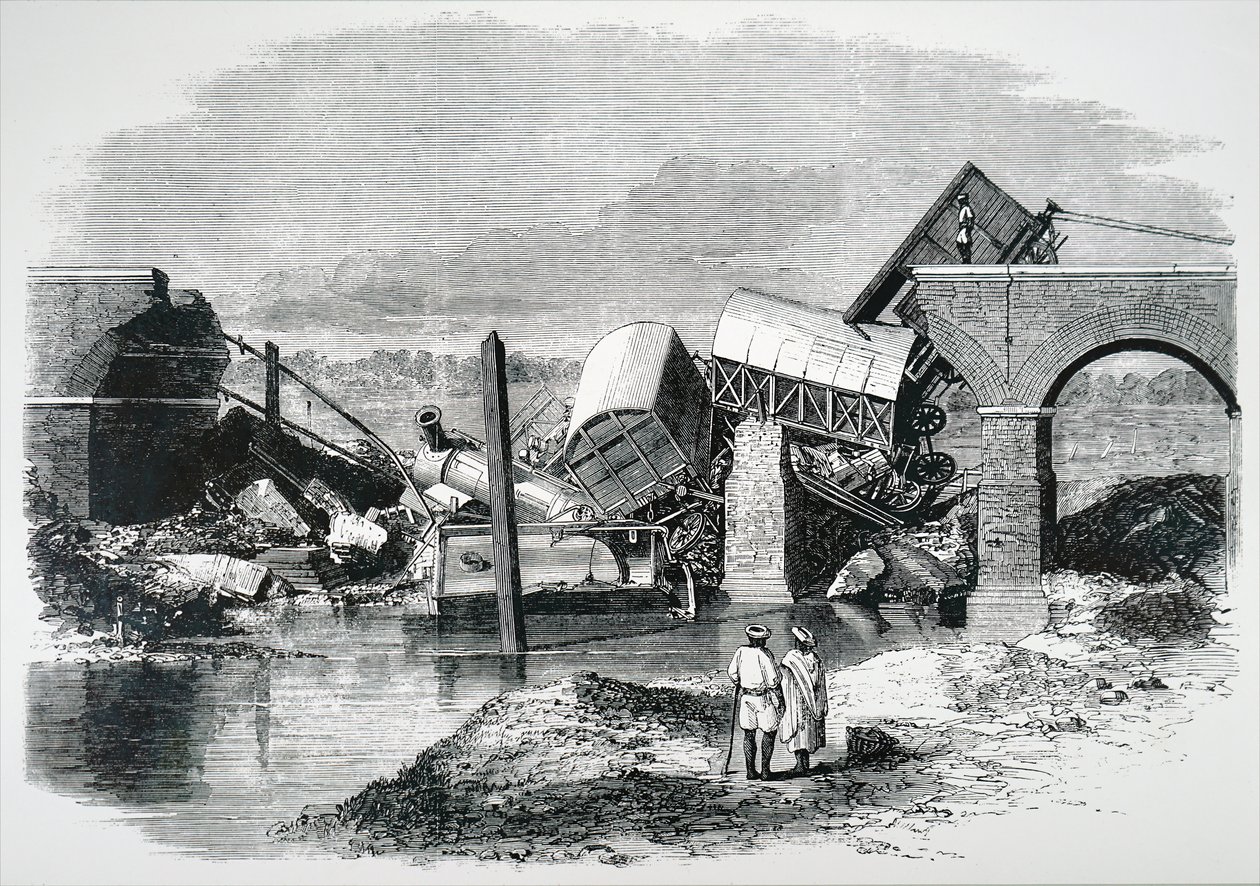 The Aftermath of a Major Train Accident by Unbekannt