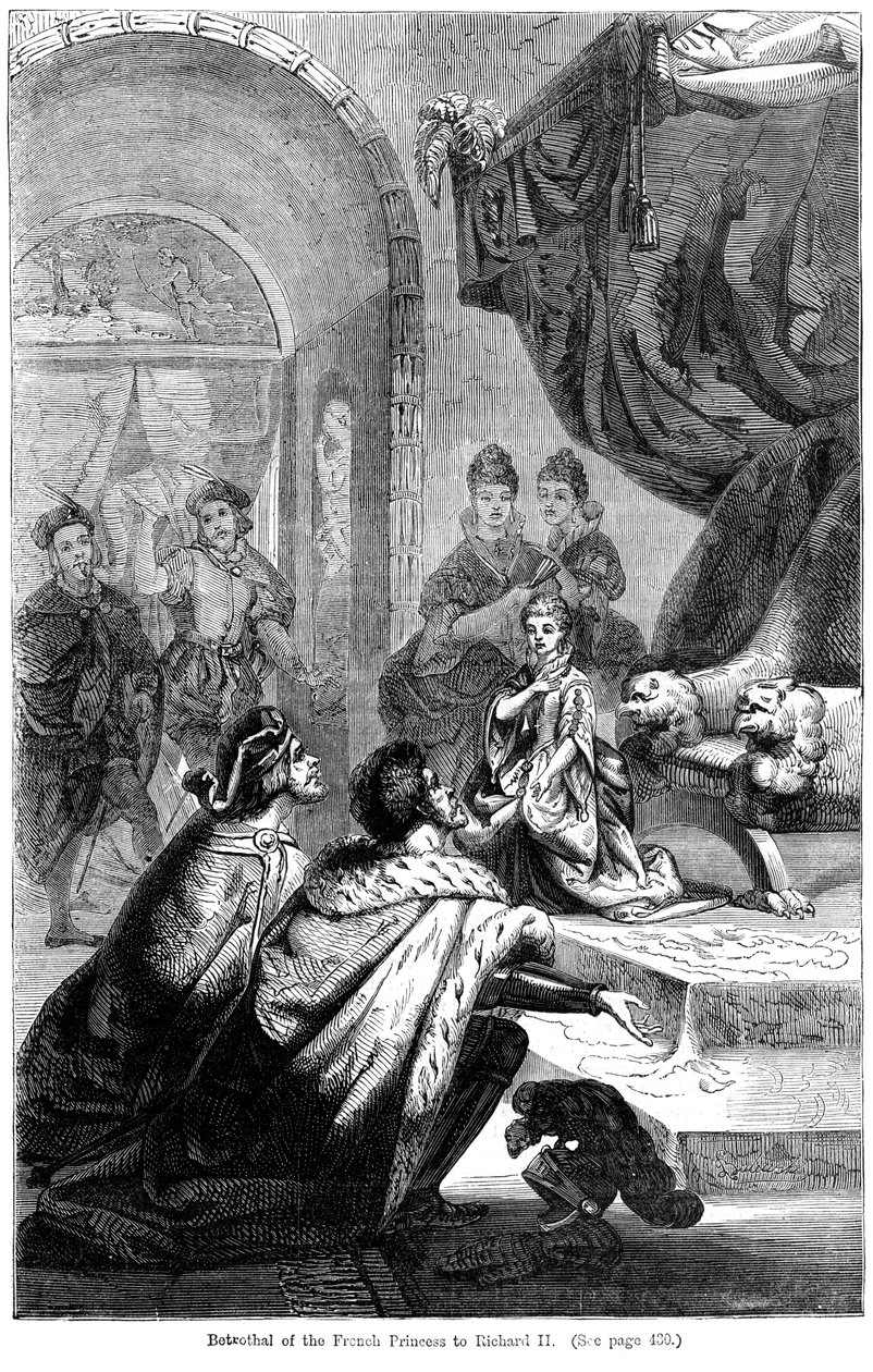 The betrothal of Isabella of Valois, 1389-1409, to King Richard II, 1367-1400, 1396 by Unbekannt