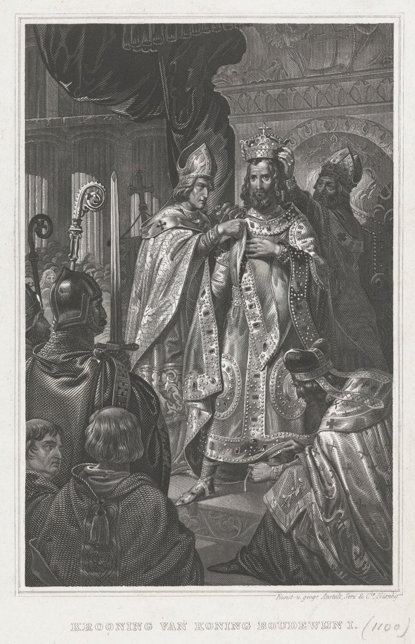 The Coronation of Baldwin I on Christmas Day 1100 by Unbekannt