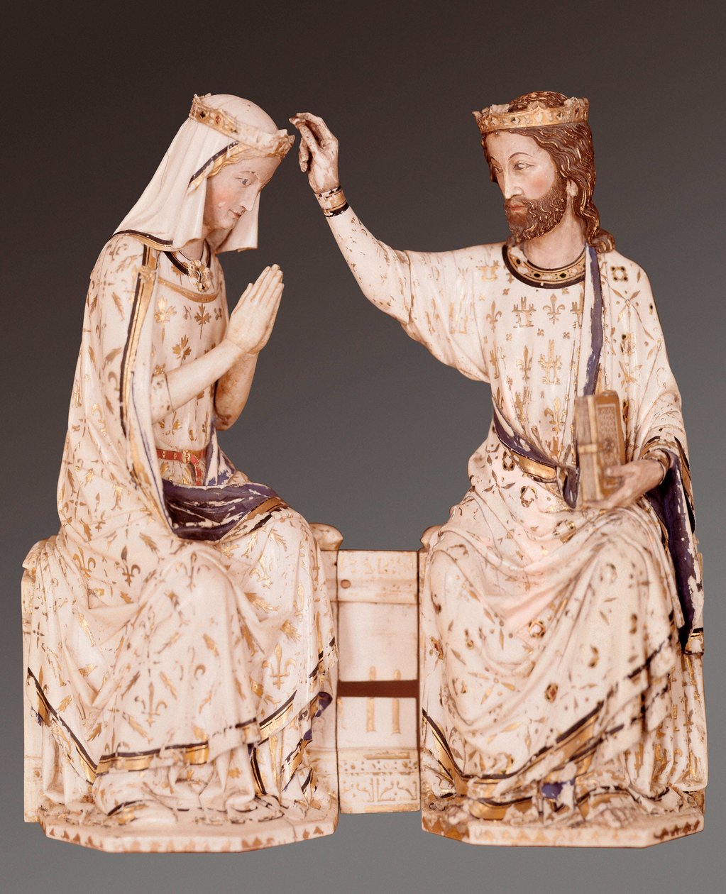The coronation of the Virgin. Sculpture on ivory. Anonymous. 12th century by Unbekannt