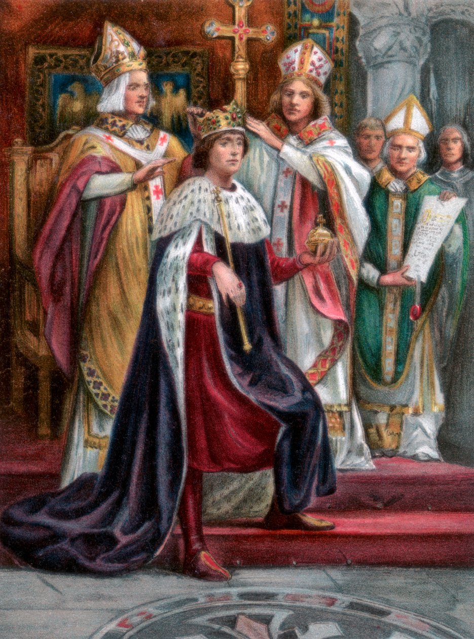 The crowning of Edward I, Westminster, 19 August 1274 by Unbekannt