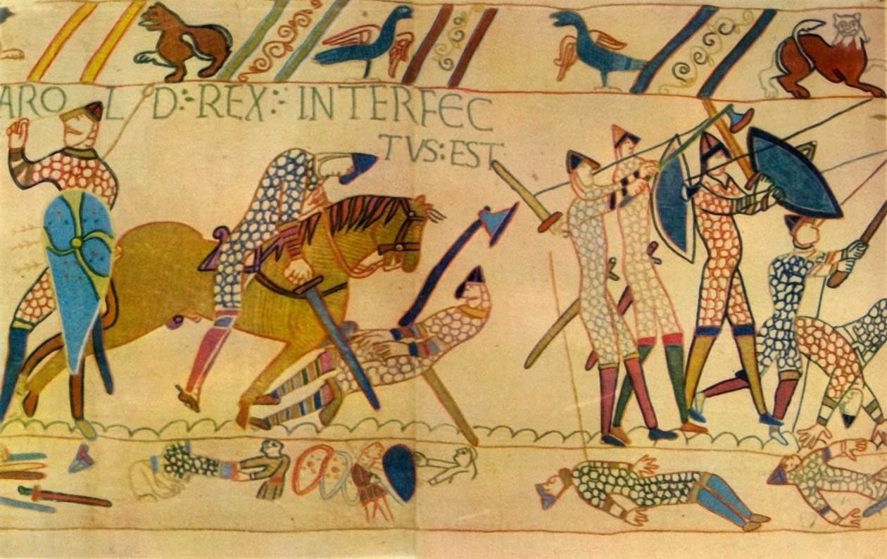 The Death of Harold at the Battle of Hastings, 1066 by Unbekannt