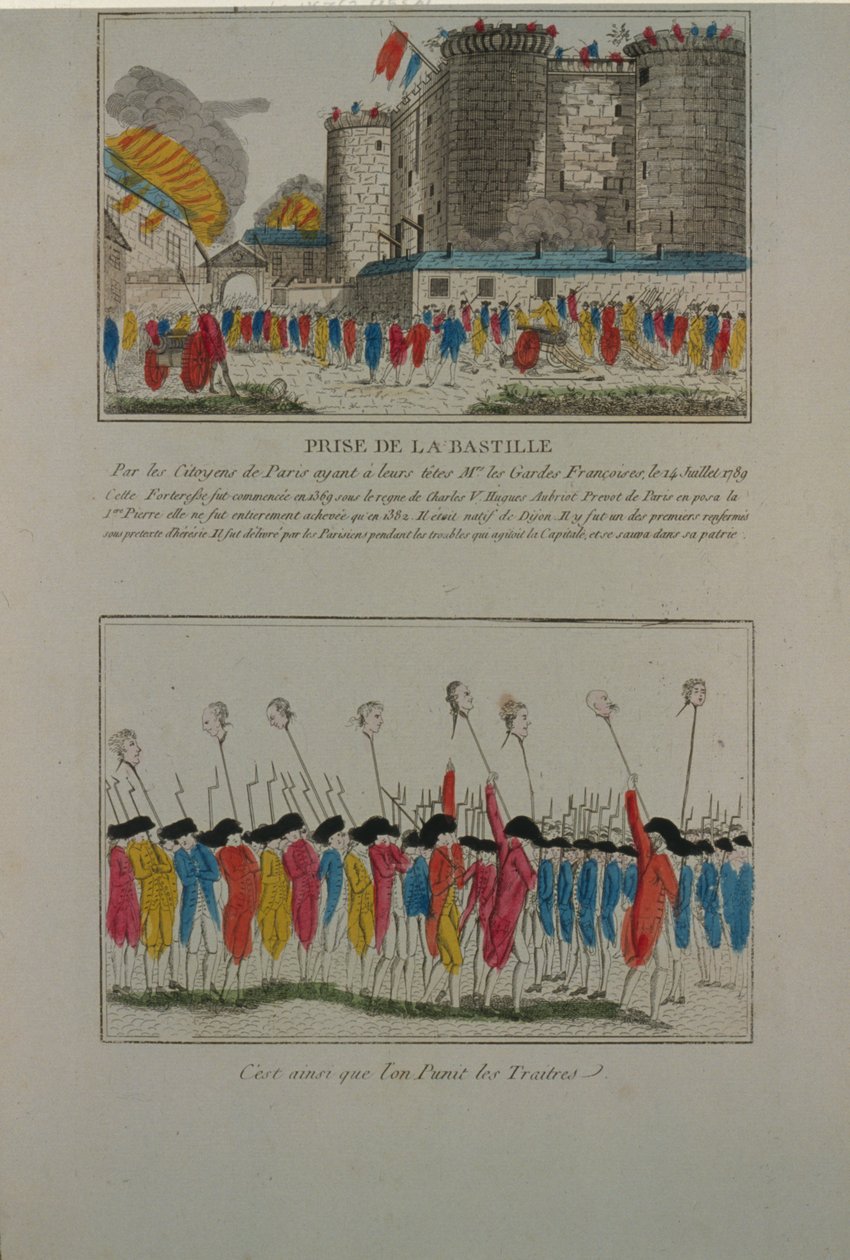 The demolition of the Bastille, July 14, 1789 by Unbekannt