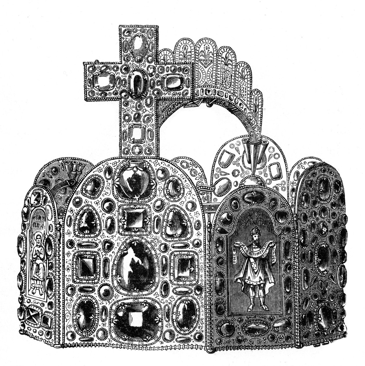 The diadem of Charlemagne, c8th century, 1870 by Unbekannt