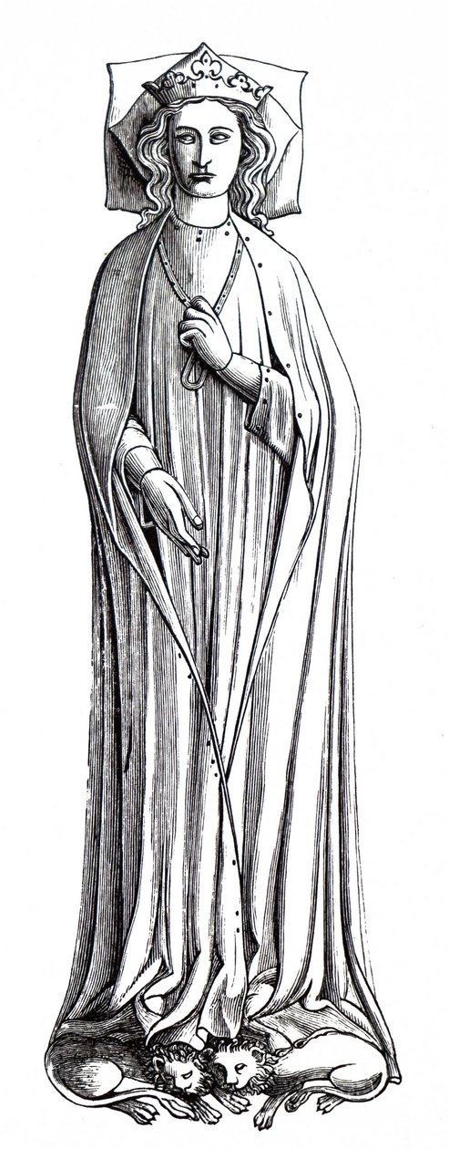 The Effigy of Eleanor of Castile Located at Westminster Abbey by Unbekannt