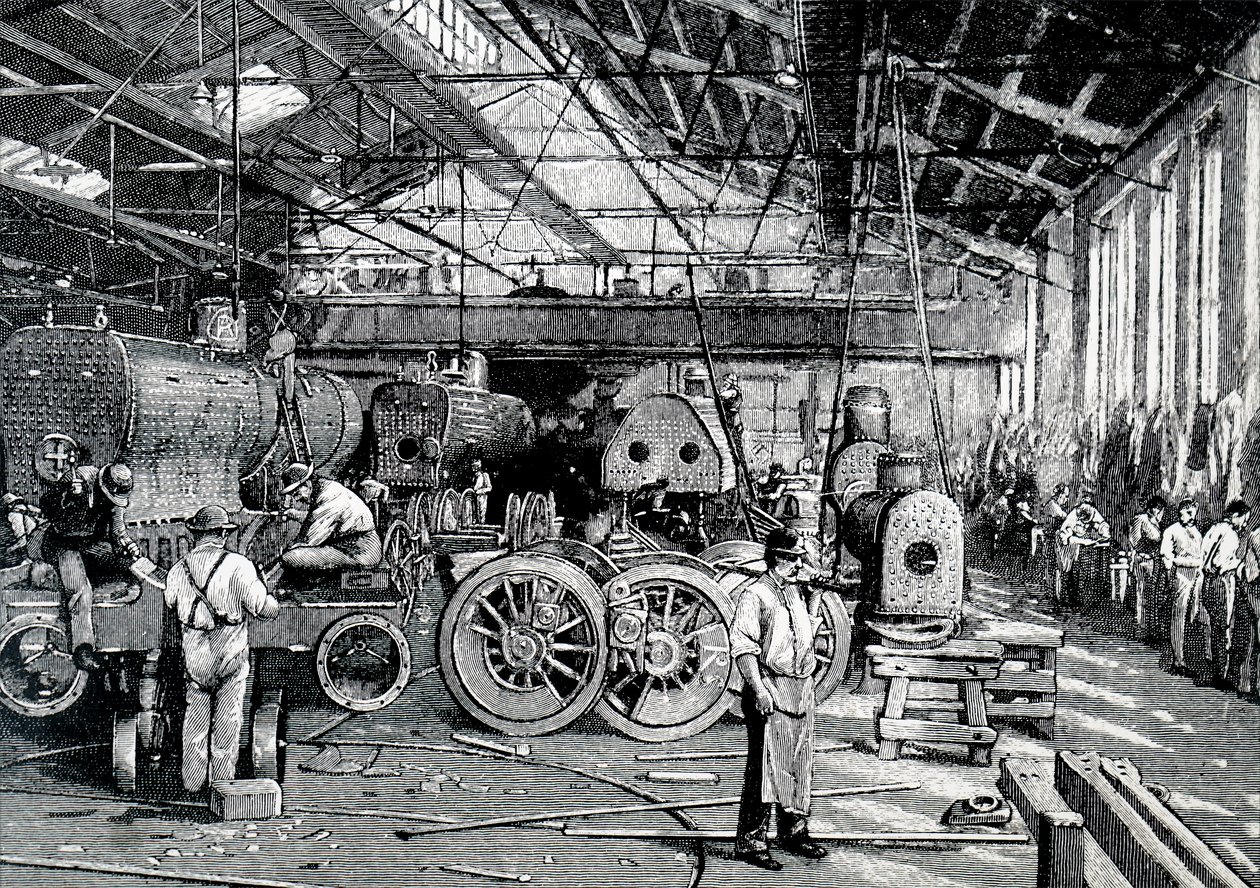 The Erecting Shop of the Baldwin Locomotive Works by Unbekannt