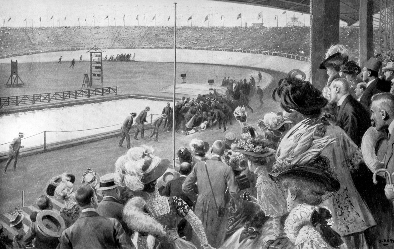 The Finish of the Marathon, Olympic Games, London, 1908 by Unbekannt