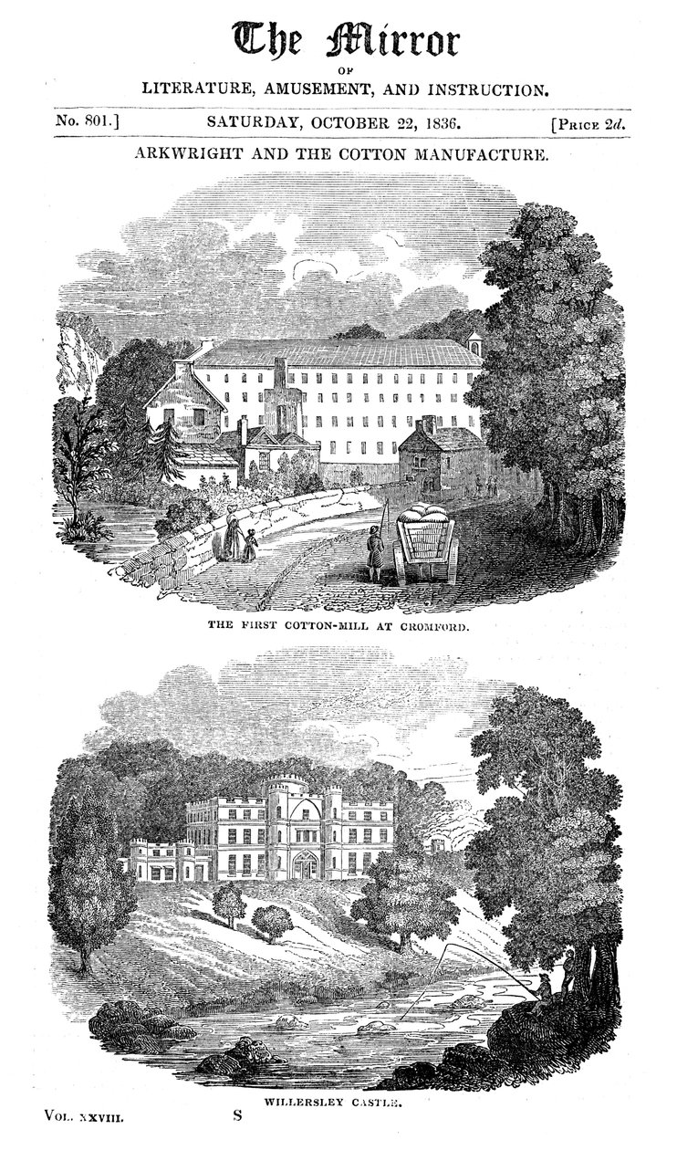 The First Cotton Mill at Cromford, Derbyshire, and Richard Arkwright