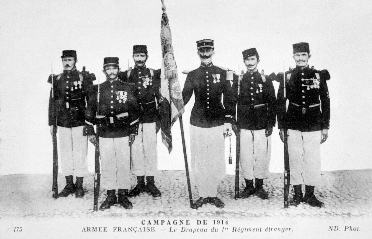 The Flag of the 1st Regiment of the French Foreign Legion by Unbekannt