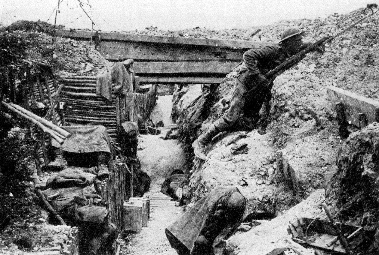 The Front Line at Ovillers, Battle of the Somme, Picardy, France by Unbekannt