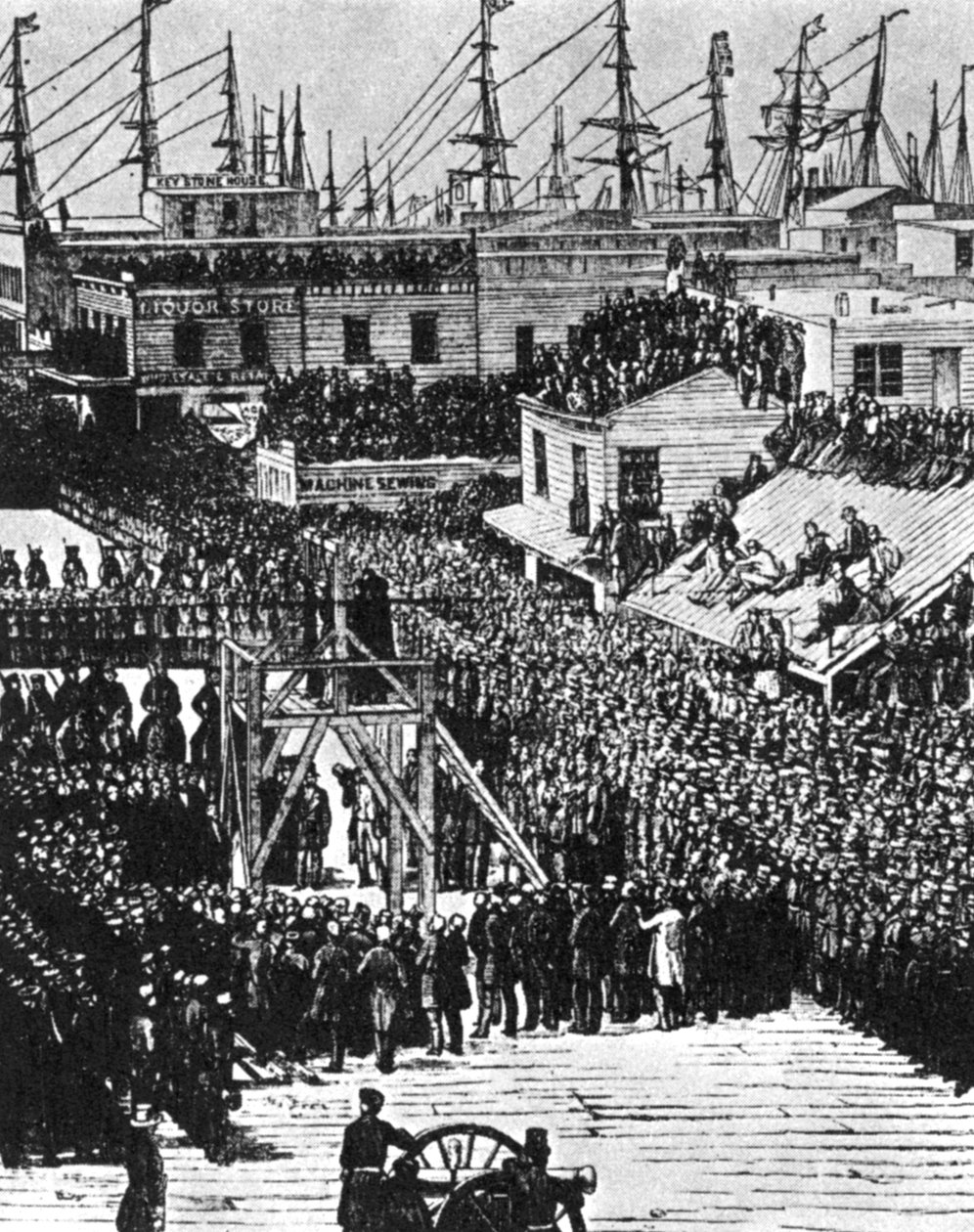 The Hanging of Hetherington and Brace, San Francisco, 29th July 1856 by Unbekannt