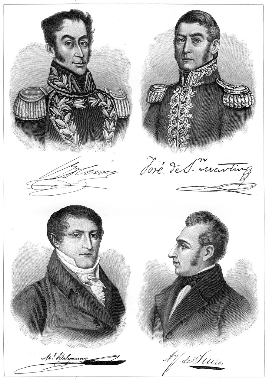 The Heroes of South American Independence, 1901 by Unbekannt