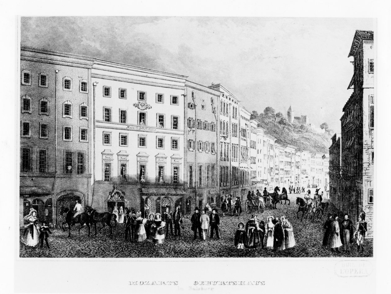 The house in Salzburg in which Mozart was born in 1791, mid 19th century by Unbekannt