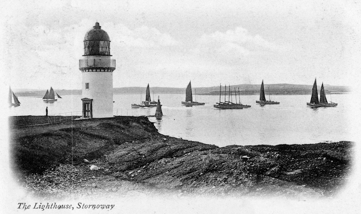 The lighthouse at Stornoway, Isle of Lewis, Scotland, 1902 by Unbekannt
