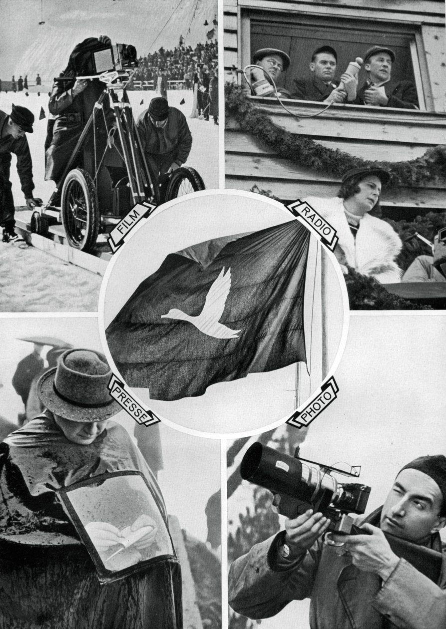 The media in action, Winter Olympic Games, Garmisch-Partenkirchen, Germany, 1936 by Unbekannt