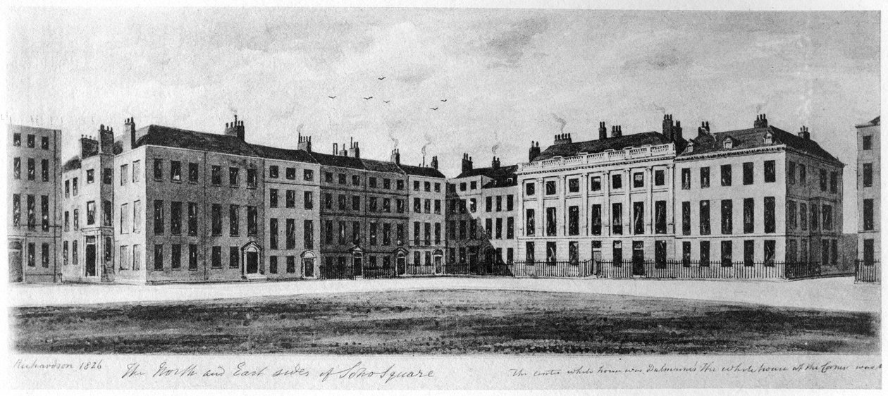 The North and South Sides of Soho Square, London, 1826, 1907 by Unbekannt